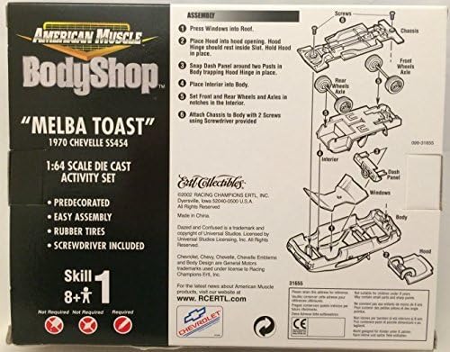 American Muscle Body Shop Dazed and Confused "Melba Toast" Chevelle 1:64 Scale Pre-painted Metal Die Cast Body Activity Set