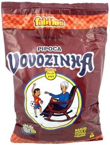 Vovozinha - Sweet Popcorn - 2.1 oz (PACK OF 04) | Pipoca Doce - 60g by Vovozinha