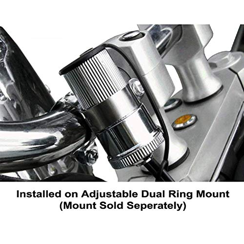 EKLIPESEK1-161 Chrome Viper Adjustable Dual Ring Handle Bar Mount for 12 Volt Power Socket