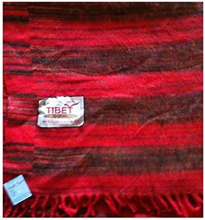 Fair Trade Tibetan Yak Wool Blend Woollen Shawl / Blanket 2M x 1M - 25 Colours avai...