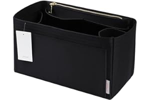 ZTUJO Purse Organizer Insert For Handbags, Silky Touching Bag Organizer Insert With Bottle Holder, Perfect for Speedy, Neverfull, Tote,ONTHEGO,Artsy,Handbag and More (Medium,Silky Black)