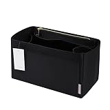 ZTUJO Purse Organizer Insert For Handbags, Silky Touching Bag Organizer Insert With Bottle Holder, Perfect for Speedy, Neverfull, Tote,ONTHEGO,Artsy,Handbag and More (Mini, Silky Black)