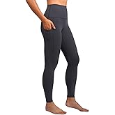 SIS QUEEN Leggings for Women 25" High Waisted Workout Yoga Pants with Pockets Tummy Control Soft Compression