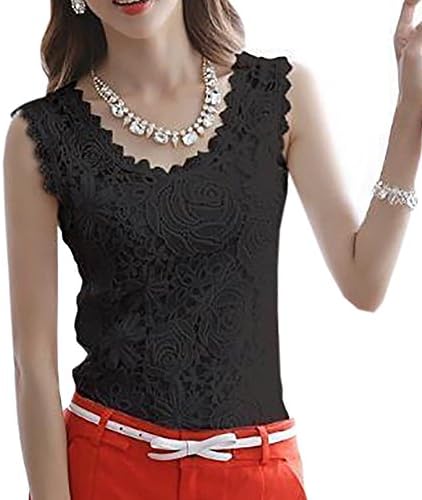 Femininas 2017 Summer Women Blouse Lace Vintage Sleeveless White Renda Crochet Casual Shirts Tops