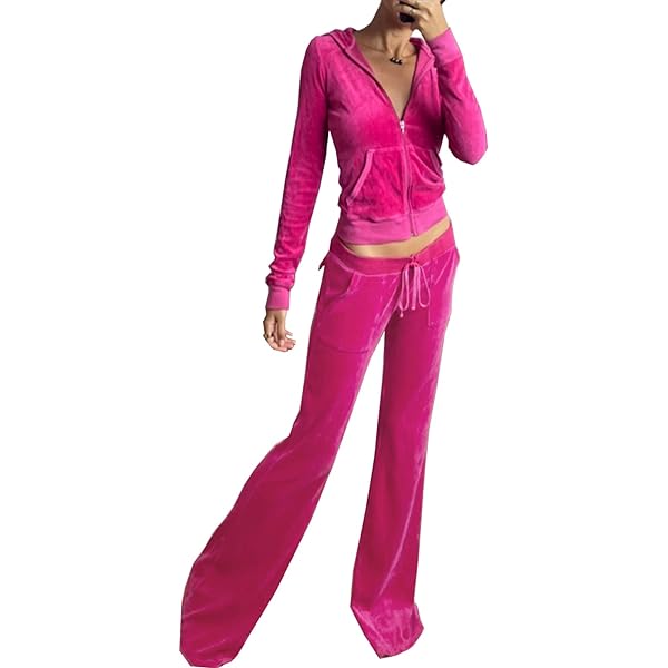 トップス YXNGBRATZ Velour SET UP Amazon.com: Women's 2 Piece Velour Tracksuit Set Long Sleeve