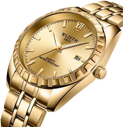 Watch Men’s Watches Fashion Casual Design Multifunction Waterproof Quartz Analog Calendar Stainless Steel Wrist Watch for Man