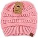 Tough Headwear Womens Winter Hat - Warm Chunky Cable Knit Beanies - Winter Beanie Hats for Women Cold Weather - Beanies Women Pink