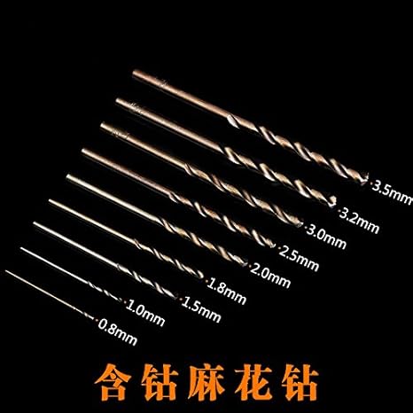 Generic 10pcs 15 : 10 Sizes Stainless Steel Core Drill Bit Plastic Woodworking Containing Cobalt Twist Drill Bits Drill Accessories Drilling Hole