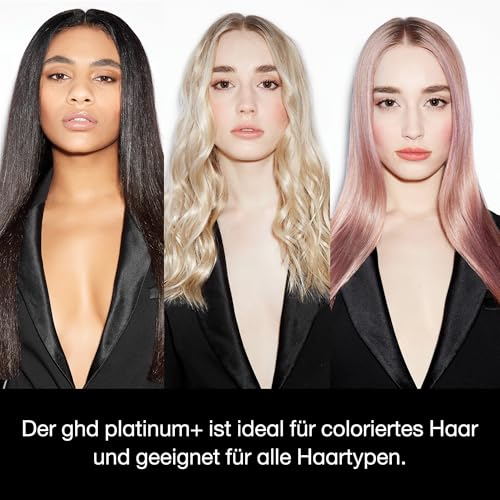 platinum+ black - Intelligenter professioneller Haarglätter, weniger Haarbruch, mehr Glanz und Farbschutz, Ultra-Zone-Technologie, optimale Kämmtemperatur 185ºC homogen