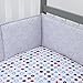 Disney Mickey Mouse Icon 4 Piece Nursery Crib Bumper, Gray, Dark Gray