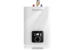 NESSXA 4 Gallon Electric Mini Tank Water Heater, 110V 1500W Point of Use On Demand Under Sink Instant Hot Water Heater for Home Kichen Bathroom