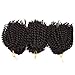 Silike 8'' Marlybob Kinky Curl (3 Bundles/pack) Water Wave Crochet Braiding Hair(#4)