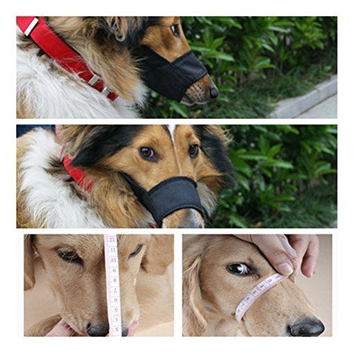 Dog Mouth Cover Oxford Cloth Anti-bite Anti Chew Anti-lick Pet Muzzle with Adjustable Strap Breathable,Soft,Safety Protection Postoperative Recovery for Small Dogs,Puppies (XS) - Thumbnail 6