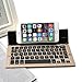 Foldable Bluetooth Keyboard, iEGrow F18 Universal Portable Bluetooth 3.0 Wireless Keyboard with Kickstand Holder For Apple iPad iPhone IOS, Andriod, Windows(Gold)