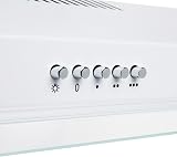 SIA VSR60WH 60cm Visor Cooker Hood White 320 m3/hr 3 Speed LED view 4