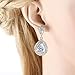 EVER FAITH Women's Cubic Zirconia Crystal Wedding Tear Drop Earrings Silver-Tone
