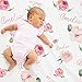 Personalized Fleece Baby Girl Blanket, Coral Pink Floral