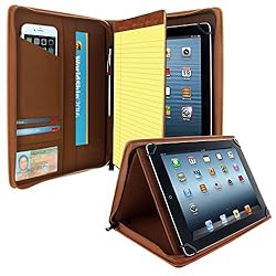 KHOMO Universal Tablet Padfolio Zippered Case for