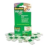 Scotch Pop-Up Tape Strips 19mm X 50mm, 12 Tape Pads, 2-PACK