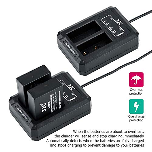 JJC Chargeur Double Batterie USB pour Appareils Photo Fujifilm X-PRO2 X-PRO1 X-H1 X-T3 X-T2 X-T1 X-T30 X-T20 X-T10 X-A5 X-T100 X100F Remplace Fuji NP-W126/NP-W126s - Image 6