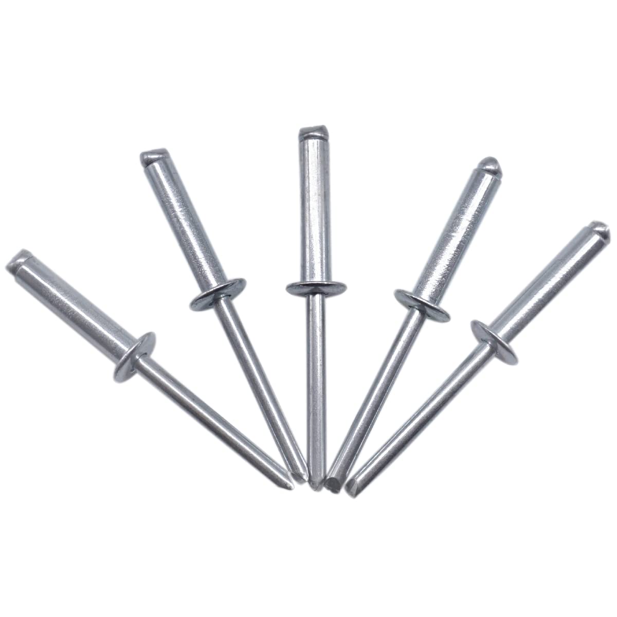 (Pack of 100 pcs) Blind Rivets 4.0 x 20 mm, Open Dome Head, Pop Rivets, DIN 7337, Steel Rivet and Steel Mandrel (100, 4.0 x 20 mm)