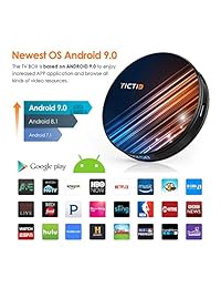 Android 9.0 TV Box 4GB RAM 64GB ROM, TICTID Android TV Box RK3318 Quad-Core 64bit with Dual-WiFi 5G 2.4G, BT 4.0, 4K2K UHD H.265, USB 3.0 Smart TV Box