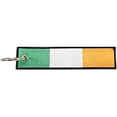 Luso Ireland Flag Key Chain, 100% Embroidered