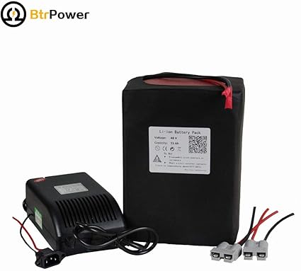 Btrpower 48v 33ah Ebike Lithium Ion 1600w Electric Bike Scooter Battery With Bms Battery Charger Amazon De Sport Freizeit