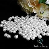 Craft And Party Pearl 1-Lbs Loose Beads vase Filler (10mm, White)