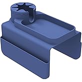 Sofa Cup Holder,Armrest Tray - Multifunctional Silicone Drink Organizer, Anti-Spill & Anti-Slip, Large Armrest Tray with Built-in Beverage Holder,Side Pockets,Blue