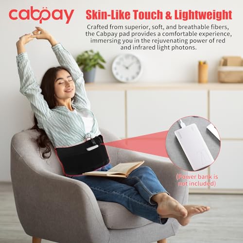 Cabpay Red Light Pad for Body-105pcs LED 660nm Red Light and 850nm Near Infrared Light Devices Wearable Wrap,Ideal Gift for Women,Men