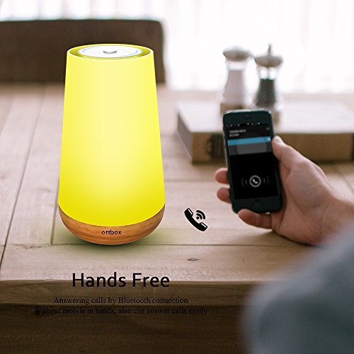 Table Lamp Night Light Bluetooth Speaker, Touch Color Changing Dimmable Table LED Lamp, Hands-Free Calls, Speaker Phone, TF Card, AUX-IN Supported