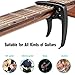 Guitar Capo, 2 Pack Universal Capo for Acoustic, Classical, Electirc Guitars, Ukulele, Banjo, Mandolin, Bass, 2-in-1 Acoustic Guitar Capo with Replacment of String Design for 6 & 12 String Instruments