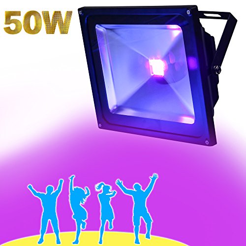YQL Outdoor UV Black Light,50W Ultra Violet LED Flood Light,Blacklights for DJ Disco Night Clubs,UV Light Glow Bar,Blacklight Dance Party,Stage Lighting,Glow in The Dark Party Supplies