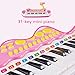 Reditmo Toddler Toy Keyboard, Kids Piano Electronic Organ 31 Keys, with Microphone, Firmer Stool, Educational Toy for 3-6 Years Old Children, Baby, Toddlers, Pink