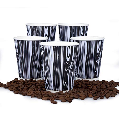 50 Disposable Coffee Cups Bulk Paper Coffee Cups 12 oz Paper Cups