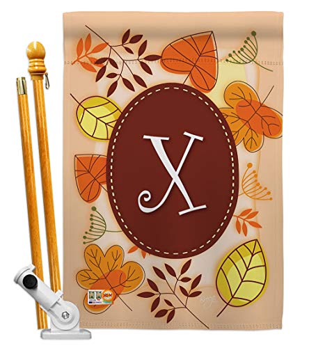 Breeze Decor HS130050-BO X Initial Fall Harvest & Autumn Decorative Vertical Se…