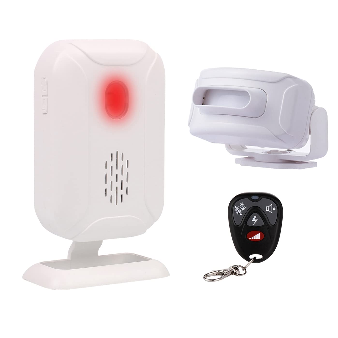 Mengshen Motion Sensor Driveway Alarm, Wireless DIY Home Security System Kit Security Entry Alert Doorbell Long Range Weatherproof for Indoor Outdoor (1 Receiver & 1 Sensor & 1 Remote)