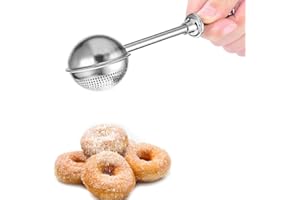 ZUIHUI Powdered Sugar Shaker Duster Mini Sifter Flour Duster For Bread Baking With 18/8 304 Stainless Steel Spring Operated Handle For Sugar Flour And Spices