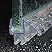Shower Door Sweep, Frameless Glass Shower Door Seal Weather Stripping for Door Bottom-36 Inch Length M-3/8 inch + 72 Inch Length H-3/8 inch (3/8 inch(10mm), M+h-Type)