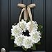 HOGADO 6 Heads Artificial Silk Flowers Hydrangea Bouquet Arrangements Fake Plant in Bulk DIY Wedding Table Centerpieces Wreath Cream