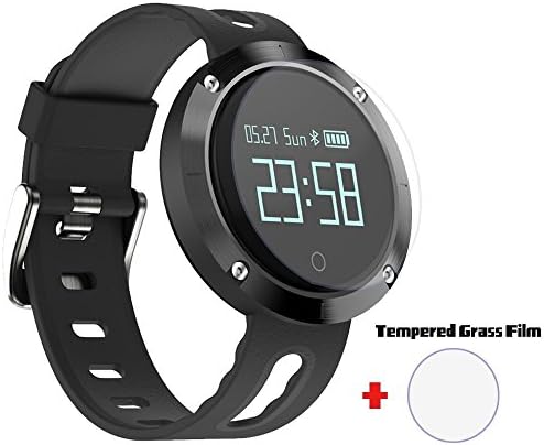 DG2CHU Fitness Tracker, Blood Pressure Heart Rate Monitor Wireless Smart Bracelet Waterproof Activity Tracker Pedometer Wristband Sleep Monitor Smartwatch for Android and iOS Smartphones (Black)