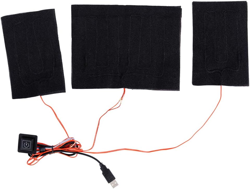 GEZICHTA USB Electric Cloth Heater Pad Heating for Outdoor Camping Heated Jacket Clothes Seat Pet Warmer Mat Pain Relief Therapy