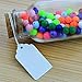 White Marking Tags -100 pcs Price Tags Writable Display Labels with Hanging String for Product Jewelry Clothing. 1.62” x 3.54”