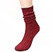 TINTAO 3 Pairs Women Winter Wool Cable Knit Crew Knee High Boot Socks,Size 5-11#W919 (Polyester Blend, Color B07)