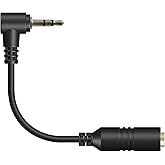 Weatwo 2.5mm Male to 3.5mm Female Adapter, 3.9inch Headphone Audio Cable | 90 Degree Right Angle Connector Cord for Headset Earphone to Telephone and Cordless Phones with 2.5mm Headset Jack