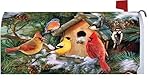 Custom Decor Winter Mail Box Cover Pine Tree Birds
