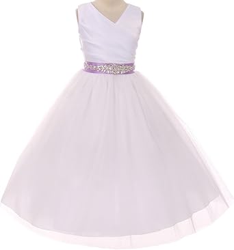 amazon purple flower girl dresses