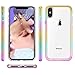 DAUPIN for iPhone Xs Case iPhone X Case Crystal Clear Back Cover Bling Sparkle Glitter Cases for Women Girls for Apple iPhone Xs/X 5.8 Inch 2018 (Clear)