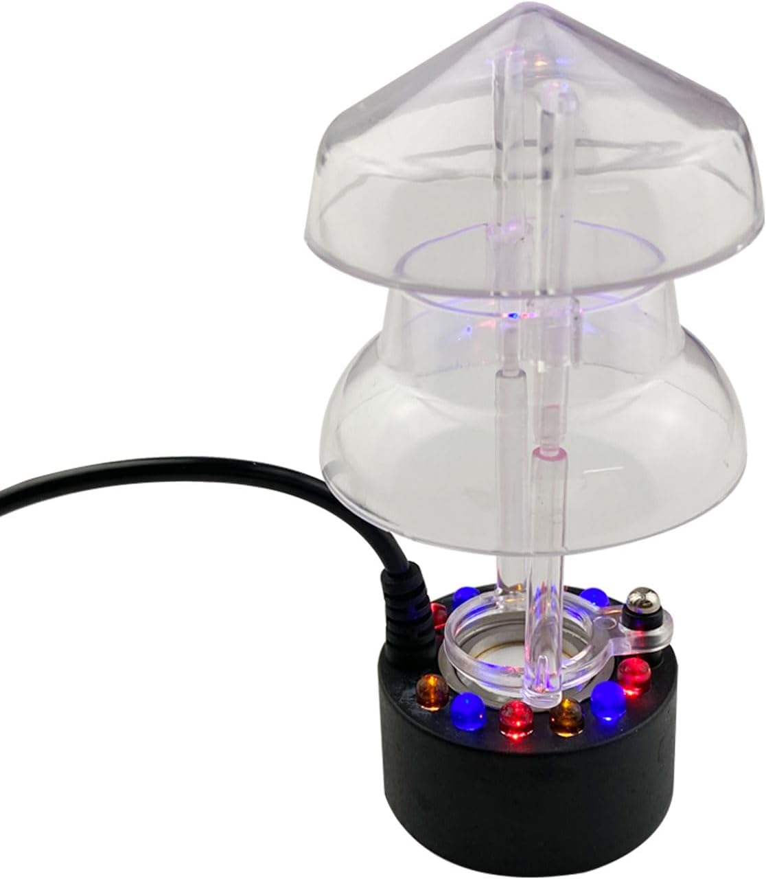 Indoor Fountains & Accessories - Halloween Party Mist Maker,Ultrasonic Mist Maker Fogger with Waterproof Frame 12 LED Red Yellow and Blue Light Flashes For Halloween Decoration Water Fountain Pond Fogger and Rockery Fishtank Vase Bir